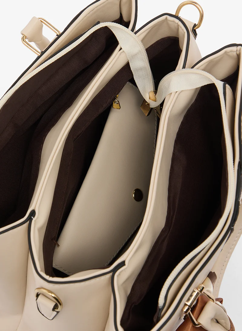 ELLA White Top Handle Structured Satchel Bag for Women | Best Price UAE